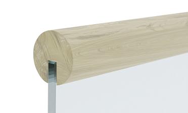 Поручень деревянный из Дуба Ø50мм С ПАЗОМ, премиум Ф-1163 купить в Екатеринбурге