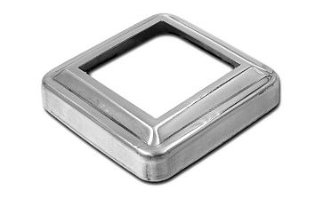 Низ стойки фигурный под трубу 40х40 мм, 64.5х64.5, высота 15 мм, полированный (AISI 304) k396 купить в Екатеринбурге Низ стойки фигурный под трубу 40х40 мм, 64.5х64.5, высота 15 мм, полированный (AISI 304) k396 купить в Екатеринбурге