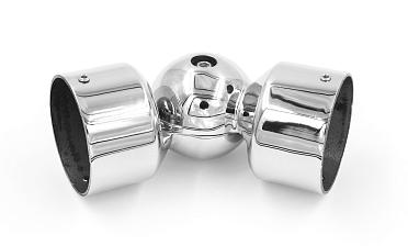 Поворот литой, внешний, регулируемый, "шар", под Ø50.8 мм, полированный AISI 304 k262 купить в Екатеринбурге