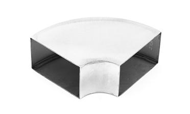 Отвод поручня под сварку 60х40х130x1.5  90°, полированный 600 Grit (AISI 304) k675 купить в Екатеринбурге