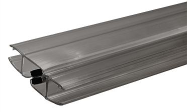 Комплект уплотнителей для стекла 8мм (2 шт.), полупрозрачный черный, стекло-стекло, с магнитом 90°/180°, 2,2 м t210-2 BL купить в Екатеринбурге