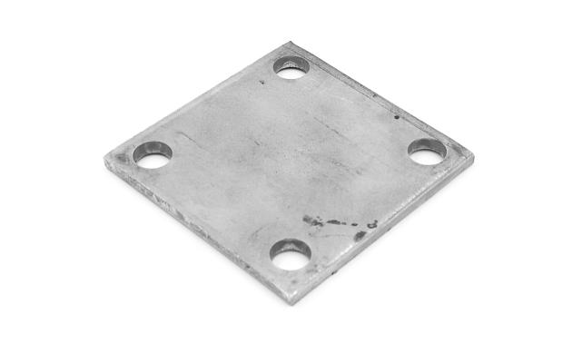 Фланец стойки 75х75х5 (4.3), AISI 304 #200, 4 отв. М10 (аналог Ф-0115) k115-5