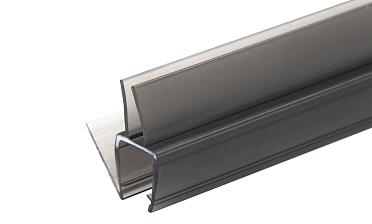 Уплотнитель для стекла 8мм, полупрозрачный черный, пол-стекло 2,2 м t206-2 BL  купить в Екатеринбурге