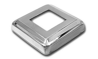 Низ стойки фигурный под трубу 40х40 мм, 82х82х0.8, высота 19 мм, полированный (AISI 304) k030-999 купить в Екатеринбурге Низ стойки фигурный под трубу 40х40 мм, 82х82х0.8, высота 19 мм, полированный (AISI 304) k030-999 купить в Екатеринбурге