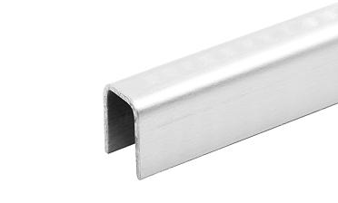 Профиль П-образный, L=2500 мм, t=1 мм, для стекла 8 мм, шлиф. (AISI 304)  t115 SSS купить в Екатеринбурге
