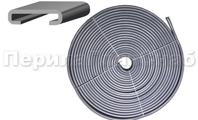 Поручень ПВХ пластиковый, цвет серый, на полосу 40х4 мм Ф-0681  2