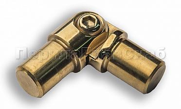 Поворот ригеля Ø16х1.5 мм, с двумя установочными штифтами, шарнирный, золото (AISI 304) k060-88 купить в Екатеринбурге