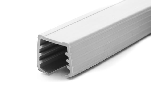 Уплотнитель в поручень с пазом 24х24 для стекла 8+8мм, EPDM (палки по 3м) СЕРЫЙ Фk303-G 2