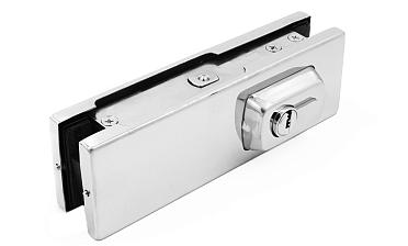 Замок для стеклянной двери угловой с круглым ригелем комплект, полированный t150 PSS купить в Екатеринбурге Замок для стеклянной двери угловой с круглым ригелем комплект, полированный t150 PSS купить в Екатеринбурге