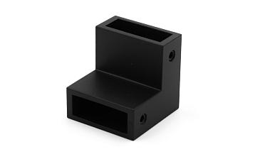 Соединитель труба-труба для трека 30х10 мм, 90°, нержавеющая сталь AISI 304, черная t460 BL купить в Екатеринбурге