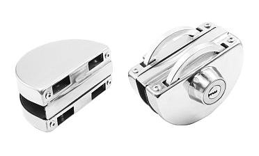 Замок для стеклянной двери с ответной частью на стекло, без вырезов в стекле полированный t109 PSS купить в Екатеринбурге Замок для стеклянной двери с ответной частью на стекло, без вырезов в стекле полированный t109 PSS купить в Екатеринбурге