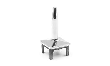 Наконечник палец (солдатик) на стойку из профильной трубы 40х40х1.5 мм, сварной, усеченный, облегченный, полированный, нержавеющий AISI 304 k285-999 купить в Екатеринбурге Наконечник палец (солдатик) на стойку из профильной трубы 40х40х1.5 мм, сварной, усеченный, облегченный, полированный, нержавеющий AISI 304 k285-999 купить в Екатеринбурге