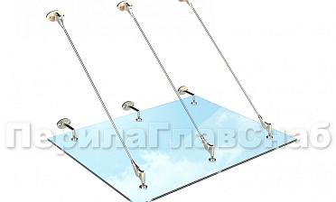 Комплект фурнитуры для козырька 1200х1500 (на вантах/тягах) k671-12-15 купить в Екатеринбурге