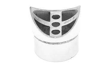 Наконечник седловина прямая 90° на стойку Ø50.8 мм, под поручень Ø50.8 мм, литая, полированная, AISI 304, k559 купить в Екатеринбурге