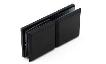 Коннектор для душевой кабины стекло-стекло 180°, 45х45, черный, вырез 71 t734 BZn купить в Екатеринбурге