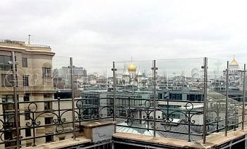 Ветрозащитное ограждение на стойках из нержавейки в Екатеринбурге. Готовые проекты ПерилаГлавСнаб