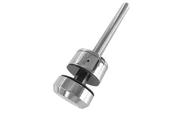 Комплект торцевого крепления несущего стекла, шпилька М16 AISI304, гайка-шайба Ø50х10мм, с регулировкой вылета 25-39мм, полированный, AISI 304 k277-11 купить в Екатеринбурге