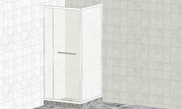 Комплект душевой с внутренней подвижной дверью, толщина стекла 8мм, 900х900х2000, aisi 304, полированная t470 PSS купить в Екатеринбурге