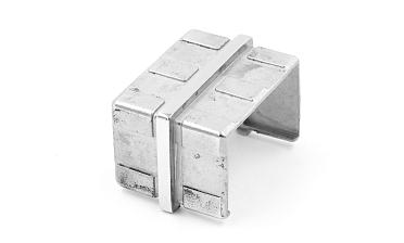 Соединитель для поручня с пазом 40х60 мм, полированный (AISI 304) k541 купить в Екатеринбурге