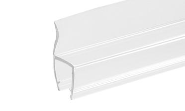 Уплотнитель для стекла в душевую кабину 8 мм, стекло-стекло 2200 мм жесткий ус t201 купить в Екатеринбурге