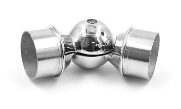 Поворот литой, регулируемый, "шар" с установочными кольцами, под Ø50.8 мм, (AISI 304) k558 купить в Екатеринбурге