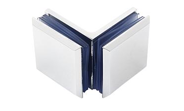 Коннектор для душевой кабины стекло-стекло 90° 45х45 мм латунь-хром, полированный  t735 PC купить в Екатеринбурге