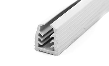 Уплотнитель в поручень с пазом 27х30 для стекла 12мм, EPDM СЕРЫЙ Фk306-G купить в Екатеринбурге