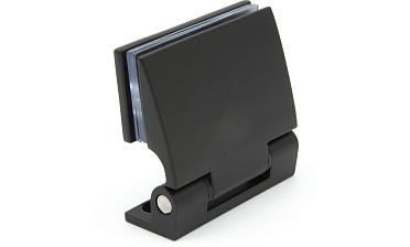 Петля для душевой стена-стекло 90°, односторонняя, без реза, нержавеющая сталь AISI 304, черная t315 BL  купить в Екатеринбурге