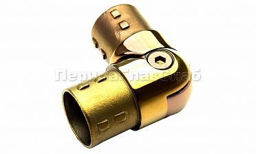 Поворот литой, внутренний, шарнирный, под Ø38.1 мм, под золото (AISI 304) Фk250-88 купить в Екатеринбурге