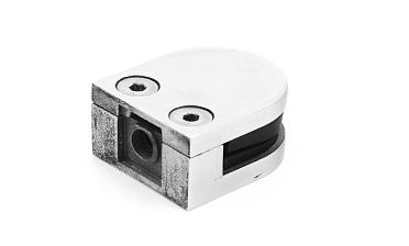 Стеклодержатель литой, под стекло 8 мм. 4+4 мм. на плоскость 40х22х48 полированный (AISI 304) k002-2 купить в Екатеринбурге