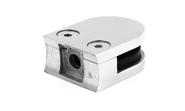 Стеклодержатель литой с вставками под стекло 8-10 мм, закругленный под Ø50.8 мм, 40х22х50, полированный, (AISI 304) k001-8 купить в Екатеринбурге