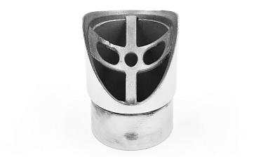 Наконечник седловина косая 30° на стойку Ø50.8 мм, под поручень Ø50.8 мм, литая, полированная, AISI 304, k560 купить в Екатеринбурге