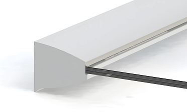 Комплект профиля козырькового анодированного, для стекла 16 мм (8+8 мм), 1000 мм  k300-16-1000 купить в Екатеринбурге