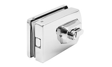 Замок для стеклянной двери вертикальный с ответной частью на стену и пол, полированный, вырез 15 t135 PSS купить в Екатеринбурге