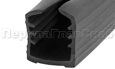 Уплотнитель в поручень с пазом 24х24 для стекла 8+8 мм, EPDM Фk303  купить в Екатеринбурге Уплотнитель в поручень с пазом 24х24 для стекла 8+8 мм, EPDM Фk303  купить в Екатеринбурге