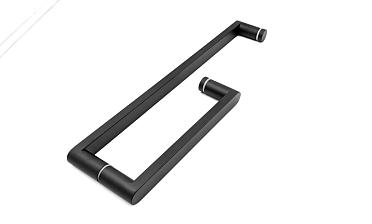 Ручка 225х425 круглая+квадратная труба AISI 304 черная t628 BL купить в Екатеринбурге