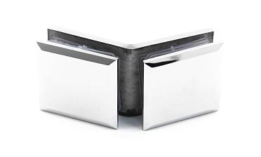 Коннектор для душевой стекло-стекло 135°, нержавеющая сталь AISI 304, полированная t736 PSS купить в Екатеринбурге