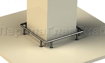 Колесоотбойники вокруг квадратной колонны, все завязано в Екатеринбурге. Готовые проекты ПерилаГлавСнаб