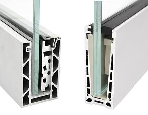 Алюминиевый профиль для стекла зажимной купить в Екатеринбурге