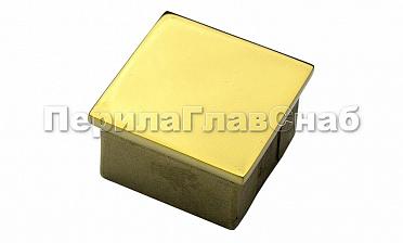 Заглушка для профильной трубы 40х40 мм, литая, полированная, под золото Фk224-88 купить в Екатеринбурге