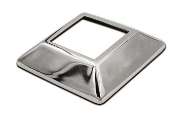 Низ стойки под трубу 40х40 мм, 80х80х1, высота 20 мм, полированный (AISI 304) k064-3 купить в Екатеринбурге Низ стойки под трубу 40х40 мм, 80х80х1, высота 20 мм, полированный (AISI 304) k064-3 купить в Екатеринбурге