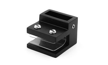 Коннектор торцевой труба-стекло 30х10 мм, нержавеющая сталь AISI 304, черная t467 BL купить в Екатеринбурге