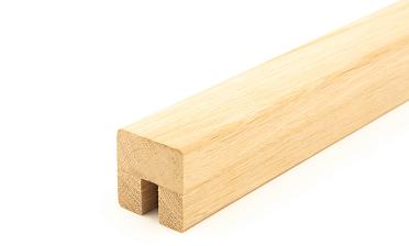 Дубовый поручень 40х40 некрашеный С ПАЗОМ, Премиум Ф-1077 купить в Екатеринбурге