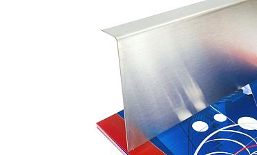 Лицевая накладка из шлифованной нержавейки на профиль т100 20.3х101 мм длина 2 м т100-11  купить в Екатеринбурге