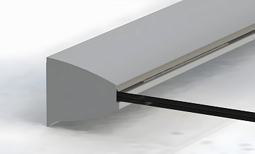 Комплект профиля козырькового анодированного, для стекла 20 мм (10+10 мм), 1000 мм  k300-20-1000 купить в Екатеринбурге