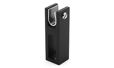 Соединитель труба-стекло для трека 30х10 мм, нержавеющая сталь AISI 304, черная t461 BL купить в Екатеринбурге