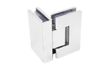 Петля для душевой стекло-стекло 90х55 мм, 90°, нержавеющая сталь AISI 304, полированная t304-2 PSS купить в Екатеринбурге