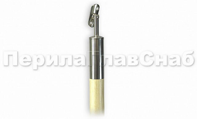 Готовая стойка Ø38,1х950 мм деревянная, со вставками из нержавеющей стали 2х100 мм базовая k741 2 Готовая стойка Ø38,1х950 мм деревянная, со вставками из нержавеющей стали 2х100 мм базовая k741 2