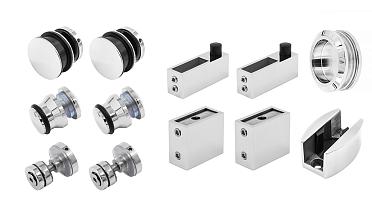 Комплект раздвижной системы для стеклянной душевой, нержавеющая сталь AISI 304, полированная t401 PSS купить в Екатеринбурге