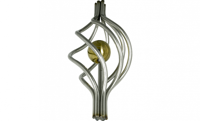 Декоративная вставка (корзинка) для стойки Ø25 мм, с золотым шаром k388-2 5